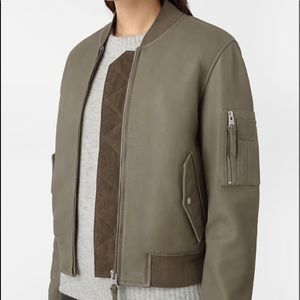 NWT AllSaints Avalon Bomber in Pistachio